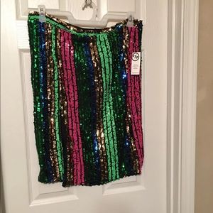 Fashion to Figure Rainbow sequin skirt